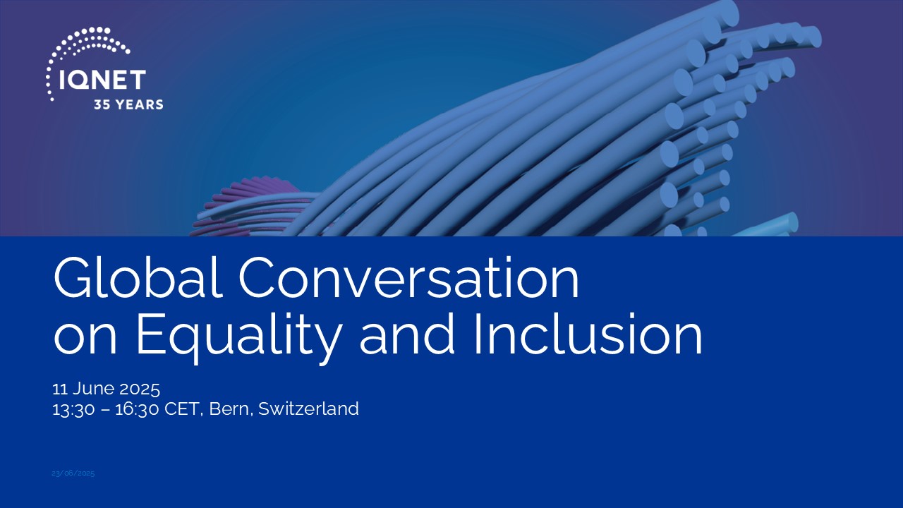 IQNET Public Webinar: Global Conversation on Equality and Inclusion