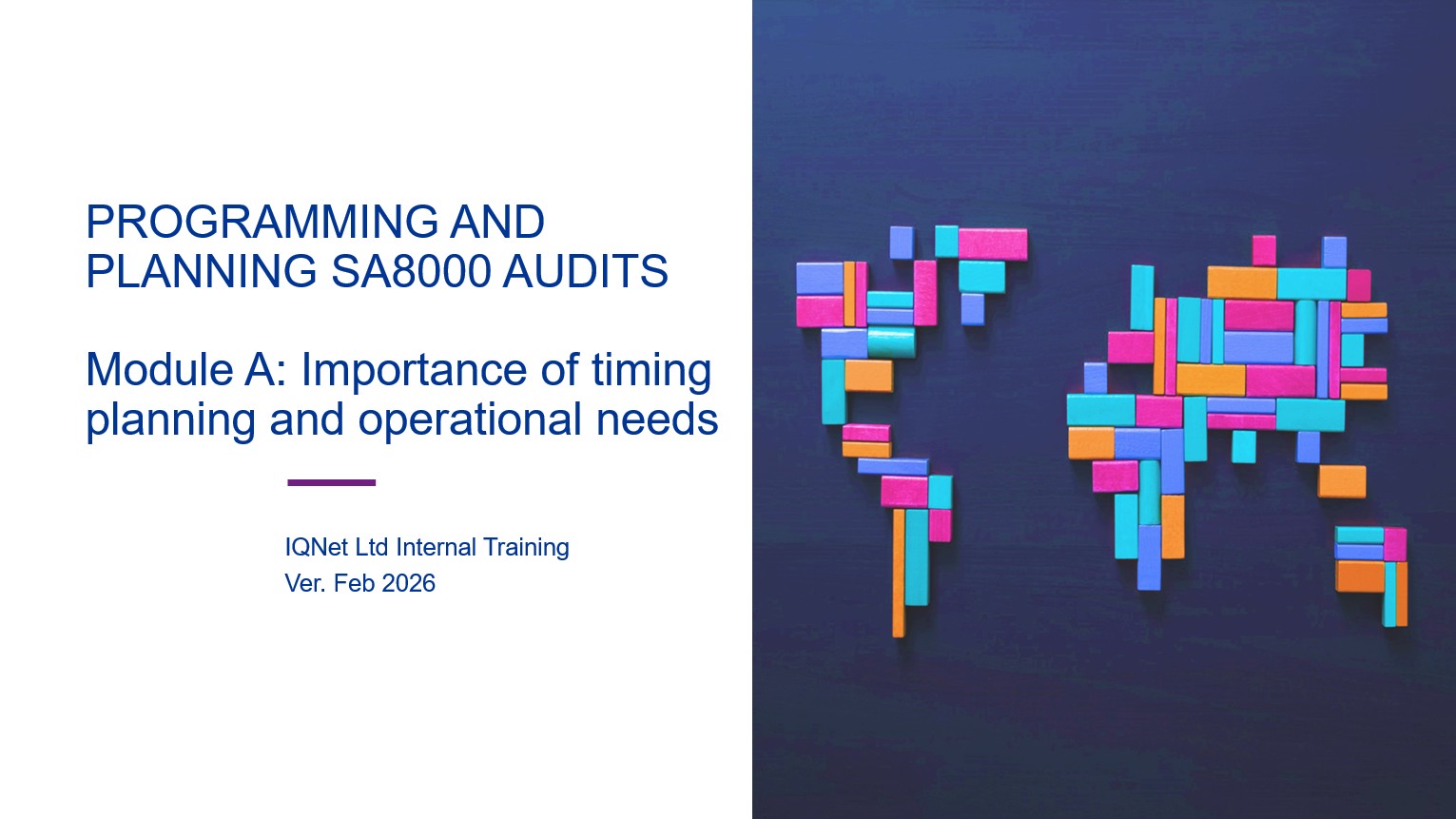 PROGRAMMING AND PLANNING SA8000 AUDIT 2026 - Module A